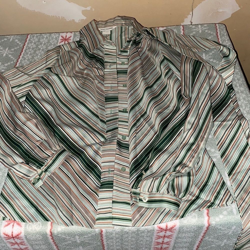 Alice Stuart Stripped Button Down Top sz. 8